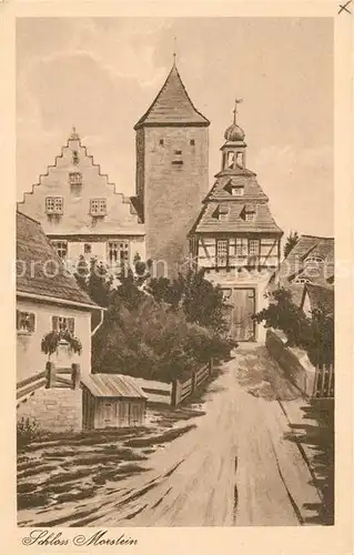 AK / Ansichtskarte Morstein Gerabronn Schloss Kuenstlerkarte