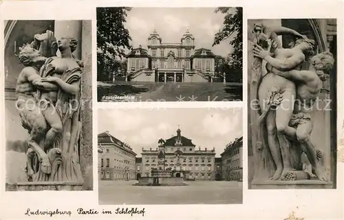 AK / Ansichtskarte Ludwigsburg Wuerttemberg Schlosshof