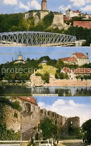 AK / Ansichtskarte Halle Saale Burgruine Giebichenstein Saale Bergschenke Moritzburg Kat. Halle