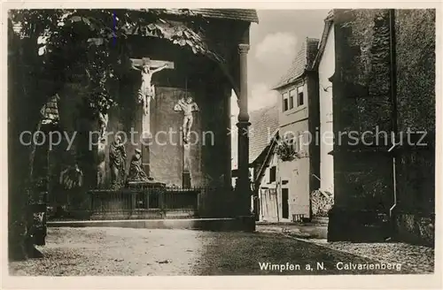 AK / Ansichtskarte Wimpfen Calvarienberg Inri Kreuze Kat. Bad Wimpfen