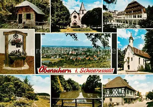 AK / Ansichtskarte Oberachern Huette Kirche Gasthaus Kapelle Fachwerkhaus Brunnen Kat. Achern