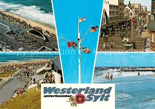 AK / Ansichtskarte Westerland Sylt Kurkonzert Promenade Fussgaengerzone Badespass Kat. Westerland