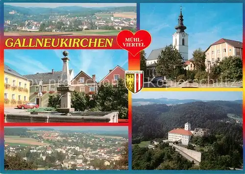 AK / Ansichtskarte Gallneukirchen Schloss Riedegg Kirche Brunnen Panoramen Kat. Gallneukirchen