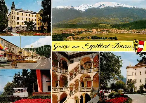 AK / Ansichtskarte Spittal Drau Schlosspark Hotel Salzburg Gmeineckgruppe Goldeckbahn  Kat. Spittal an der Drau