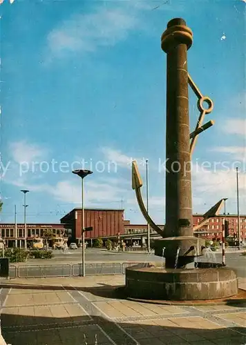 AK / Ansichtskarte Duisburg Ruhr Hauptbahnhof Schifffahrtdenkmal Kat. Duisburg