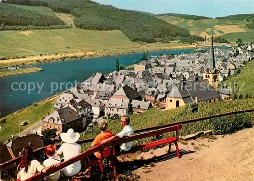 AK / Ansichtskarte Zeltingen Rachtig Panorama Kirche Kat. Zeltingen Rachtig