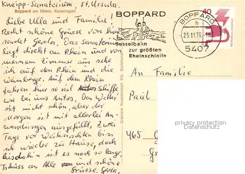 AK / Ansichtskarte Boppard Rhein Kuranlagen Kat. Boppard