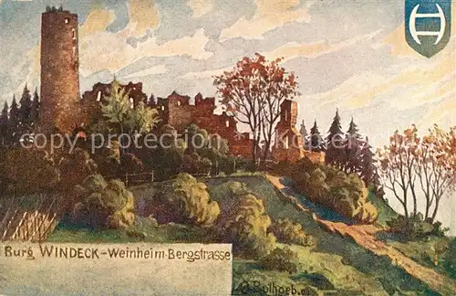 AK / Ansichtskarte Weinheim Bergstrasse Burg Windeck Kat. Weinheim