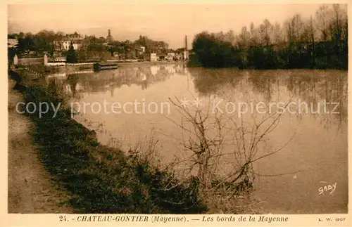 AK / Ansichtskarte Chateau Gontier Les bords de la Mayenne Kat. Chateau Gontier