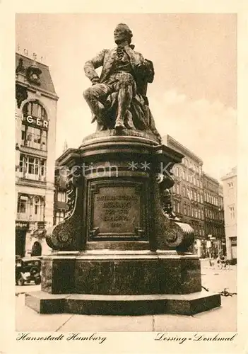 AK / Ansichtskarte Hamburg Lessing Denkmal Kat. Hamburg