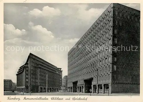 AK / Ansichtskarte Hamburg Monumentalbauten Chilehaus und Sprinkenhof Kat. Hamburg