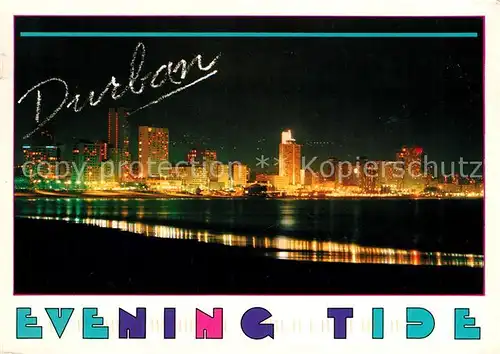 AK / Ansichtskarte Durban South Africa Shimmering lights of the Golden Mile at night Kat. Durban