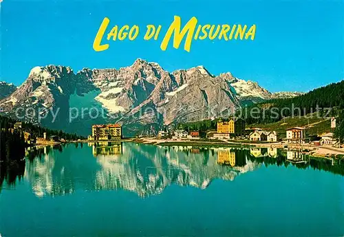 AK / Ansichtskarte Dolomiti Lago di Misurina Gr del Sorapis Kat. Italien