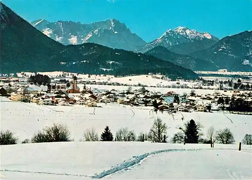 AK / Ansichtskarte Ohlstadt Winterlandschaft Zugspitzgruppe  Kat. Ohlstadt