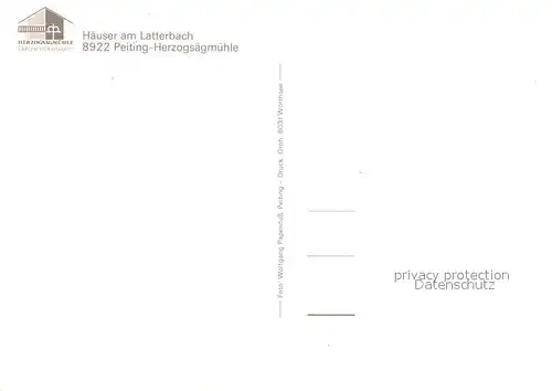 AK / Ansichtskarte Peiting Herzogsaegmuehle Haeuser am Latterbach Kat. Peiting