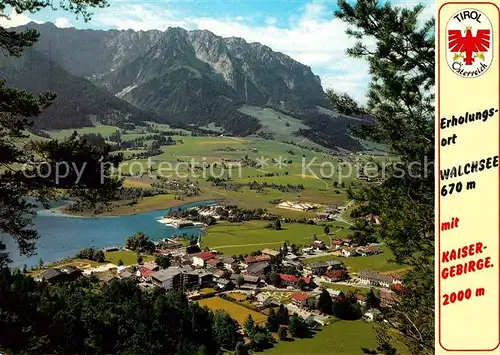 AK / Ansichtskarte Walchsee Tirol Fliegeraufnahme Kaisergebirge Kat. Walchsee