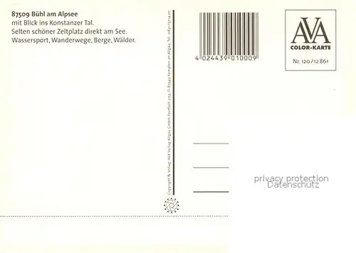 AK / Ansichtskarte Buehl Alpsee Fliegeraufnahme Konstanzer Tal Kat. Immenstadt i.Allgaeu