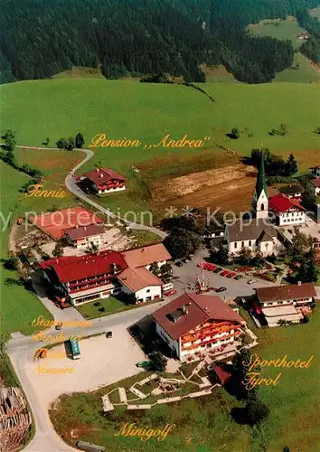 AK / Ansichtskarte Salzburger Land Fliegeraufnahme Pension Andreas Sporthotel Tyrol