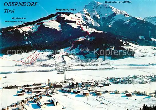 AK / Ansichtskarte Oberndorf Tirol Mittelstation Muellneralm Bergstation Penzing Stanglalm  Winter Kat. Oberndorf in Tirol