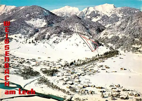 AK / Ansichtskarte Weissenbach Lech Fliegeraufnahme Winterlandschaft Kat. Weissenbach am Lech