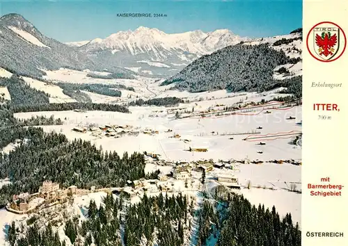 AK / Ansichtskarte Itter Tirol Fliegeraufnahme Barmerberg Skigebiet Winter Kat. Itter