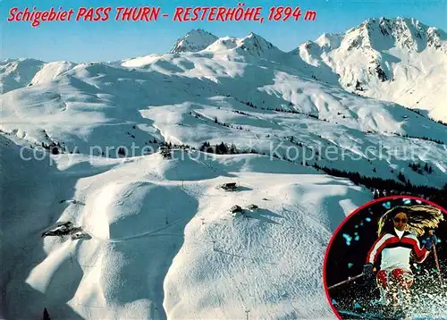 AK / Ansichtskarte Pass Thurn Fliegeraufnahme Resterhoehe Winter Kat. Mittersill