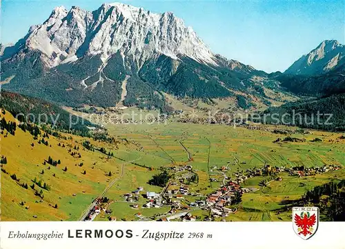 AK / Ansichtskarte Lermoos Tirol Fliegeraufnahme Zugspitze Kat. Lermoos