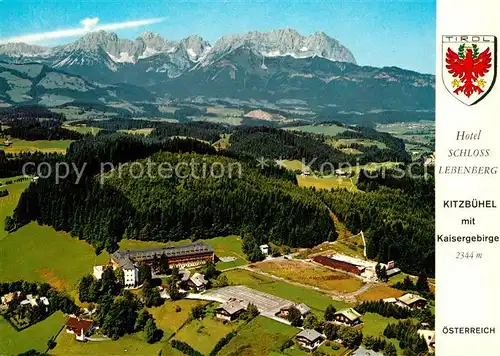 AK / Ansichtskarte Kitzbuehel Tirol Fliegeraufnahme Schloss Lebenberg Kat. Kitzbuehel