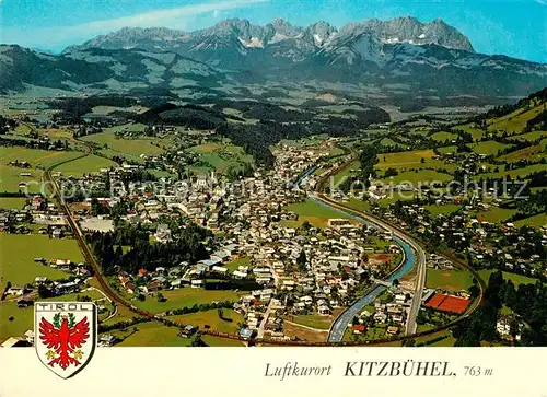 AK / Ansichtskarte Kitzbuehel Tirol Fliegeraufnahme Schwarzsee Kaisergebirge Kat. Kitzbuehel