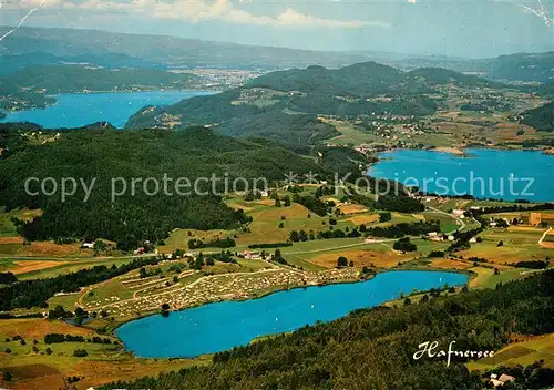 AK / Ansichtskarte Hafnersee Fliegeraufnahme Keutschachersee Woerthersee