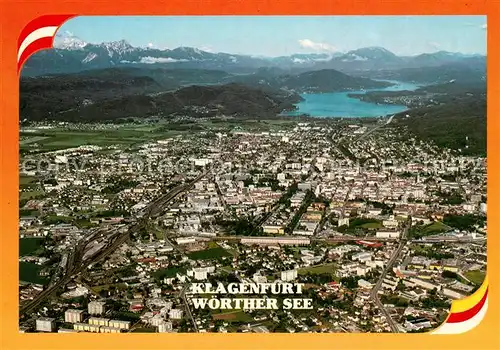 AK / Ansichtskarte Klagenfurt Woerthersee Fliegeraufnahme