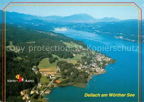 AK / Ansichtskarte Dellach Woerthersee Fliegeraufnahme