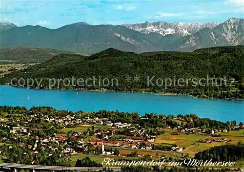 AK / Ansichtskarte Krumpendorf Woerthersee Fliegeraufnahme