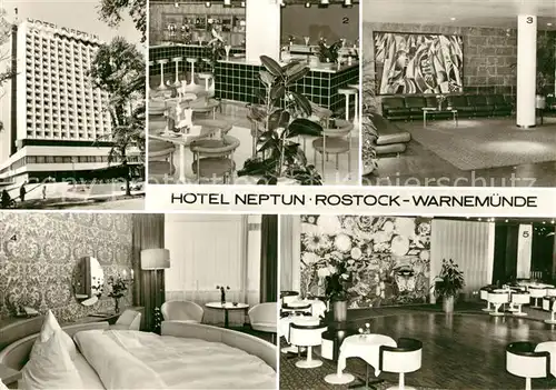 AK / Ansichtskarte Rostock Warnemuende Hotel Neptun Milch Mokka Bar Hotelhalle Skybar  Kat. Rostock