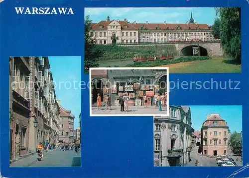 AK / Ansichtskarte Warszawa Ulica Swietojanska Wykop Trasy w glebi Miodowa Rynek Starego Miasta Ulica Kozia Kat. Warschau Polen