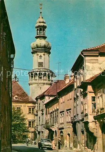 AK / Ansichtskarte Sopron Storno Haus mit Feuerturm