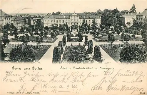 AK / Ansichtskarte Gotha Thueringen Schloss Friedrichsthal und Orangerie Kat. Gotha