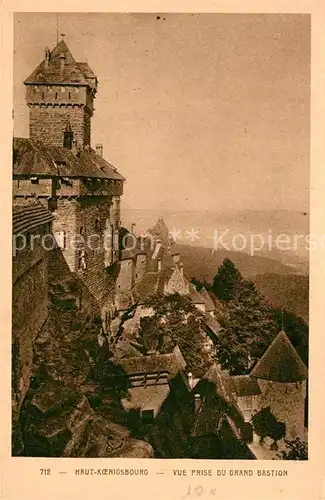 AK / Ansichtskarte Haut Koenigsbourg Hohkoenigsburg Vue Prise du Grand Bastion Kat. Orschwiller