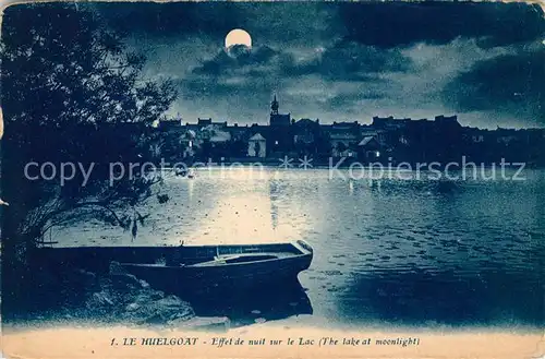 AK / Ansichtskarte Le Huelgoat Effet de nuit sur le Lac