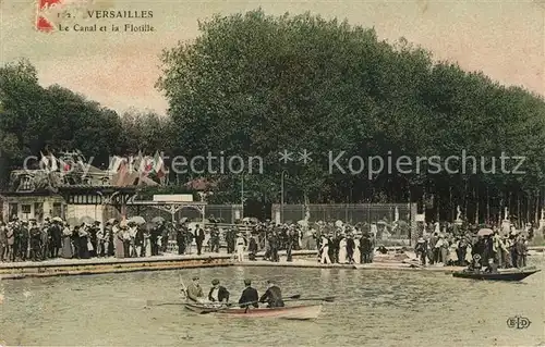 AK / Ansichtskarte Versailles Yvelines Le Canal et la Flotille Kat. Versailles