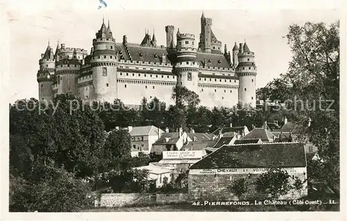 AK / Ansichtskarte Pierrefonds Oise Chateau cote ouest Kat. Pierrefonds