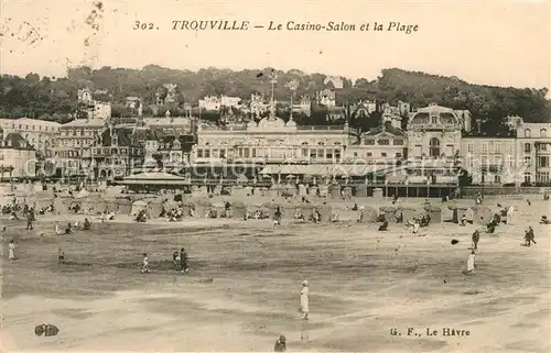 AK / Ansichtskarte Trouville sur Mer Le Casino Salon et la Plage Kat. Trouville sur Mer