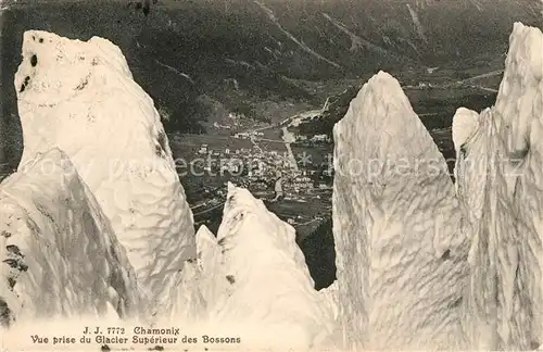 AK / Ansichtskarte Chamonix Vue prise du Glacier Superieur des Bossons Kat. Chamonix Mont Blanc