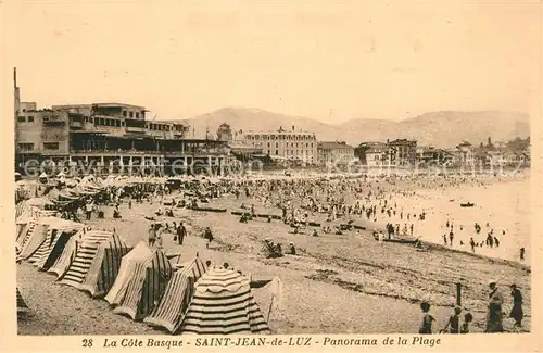 AK / Ansichtskarte Saint Jean de Luz Panorama de la Plage Cote Basque Kat. Saint Jean de Luz