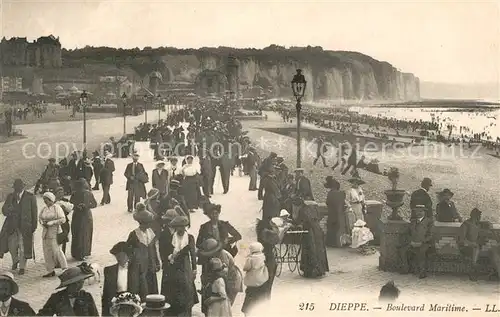 AK / Ansichtskarte Dieppe Seine Maritime Boulevard Maritime Plage Cote Kat. Dieppe