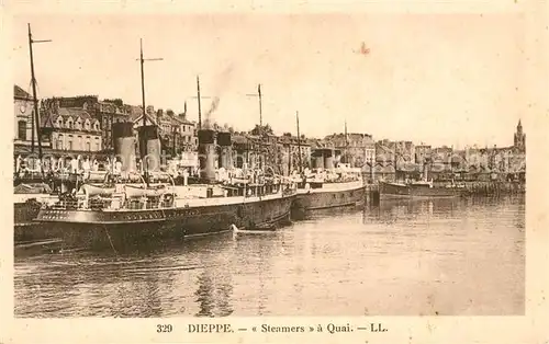 AK / Ansichtskarte Dieppe Seine Maritime Steamers a Quai Kat. Dieppe