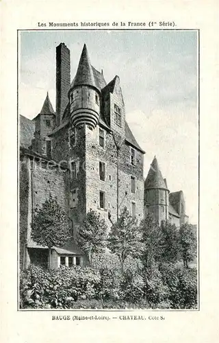 AK / Ansichtskarte Bauge Chateau Collection Monuments historiques de la France 1er Serie Kat. Bauge
