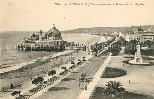 AK / Ansichtskarte Nice Alpes Maritimes Le Palais et la Jetee Promenade et Promenade des Anglais Kat. Nice