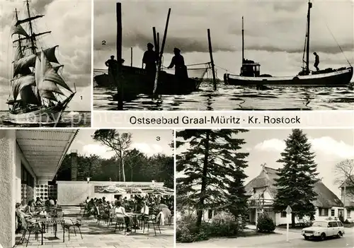 AK / Ansichtskarte Graal Mueritz Ostseebad Broiler Gaststaette Segelschulschiff Wilhelm Pieck  Kat. Seeheilbad Graal Mueritz