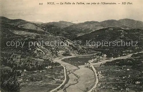 AK / Ansichtskarte Nice Alpes Maritimes Panorama Vallee du Paillon vue prise de l Observatoire Kat. Nice